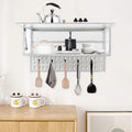 Wall-Mounted Cabinet with Storage Shelf White Translucent F6989