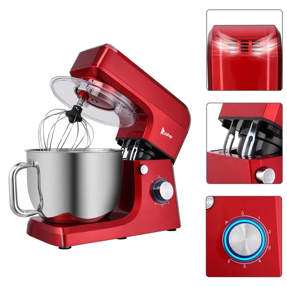 7.5Qt 660 Watts Red Tilt-Head Stand Mixer Y387217