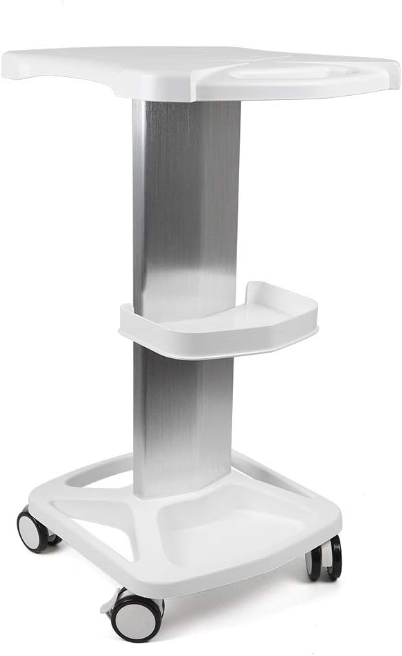 Rolling Trolley Cart Aluminum Alloy White Y777