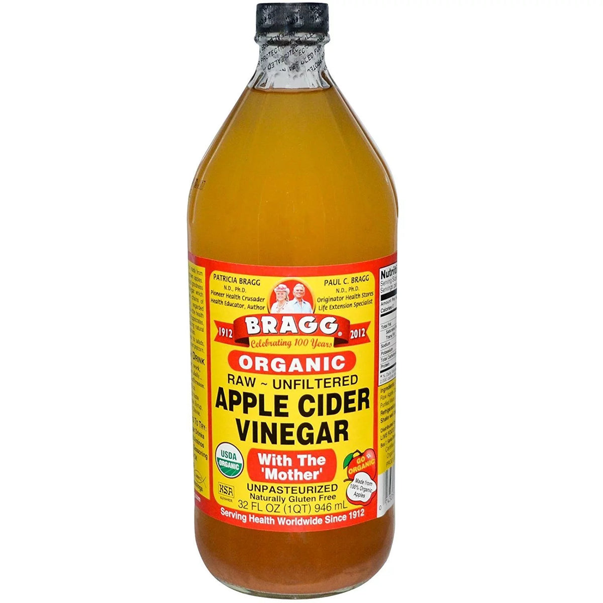 Apple Cider Vinegar Organic Raw Unfiltered 32 Oz + Raw Unfiltered Honey 16 Oz E3456
