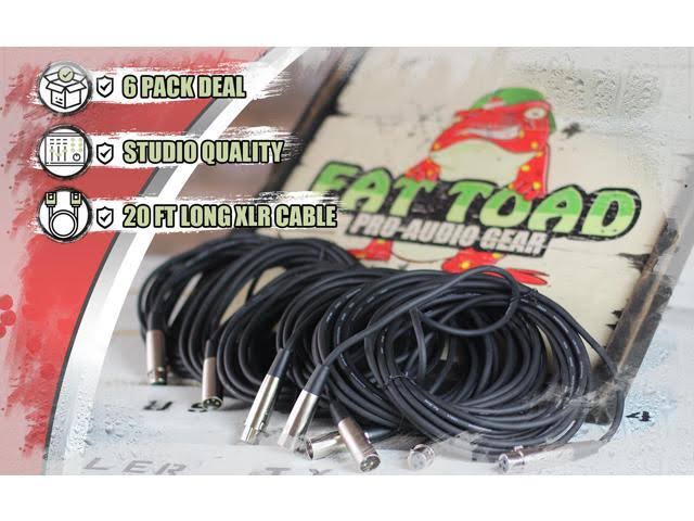 20 ft Pro Audio Microphone Cable (6 Pack) X9561