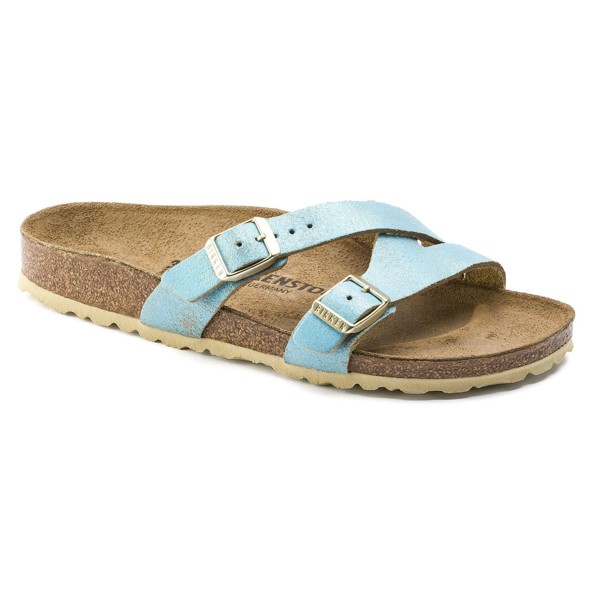 Aqua Two-Strap Suede Leather Sandals Y965