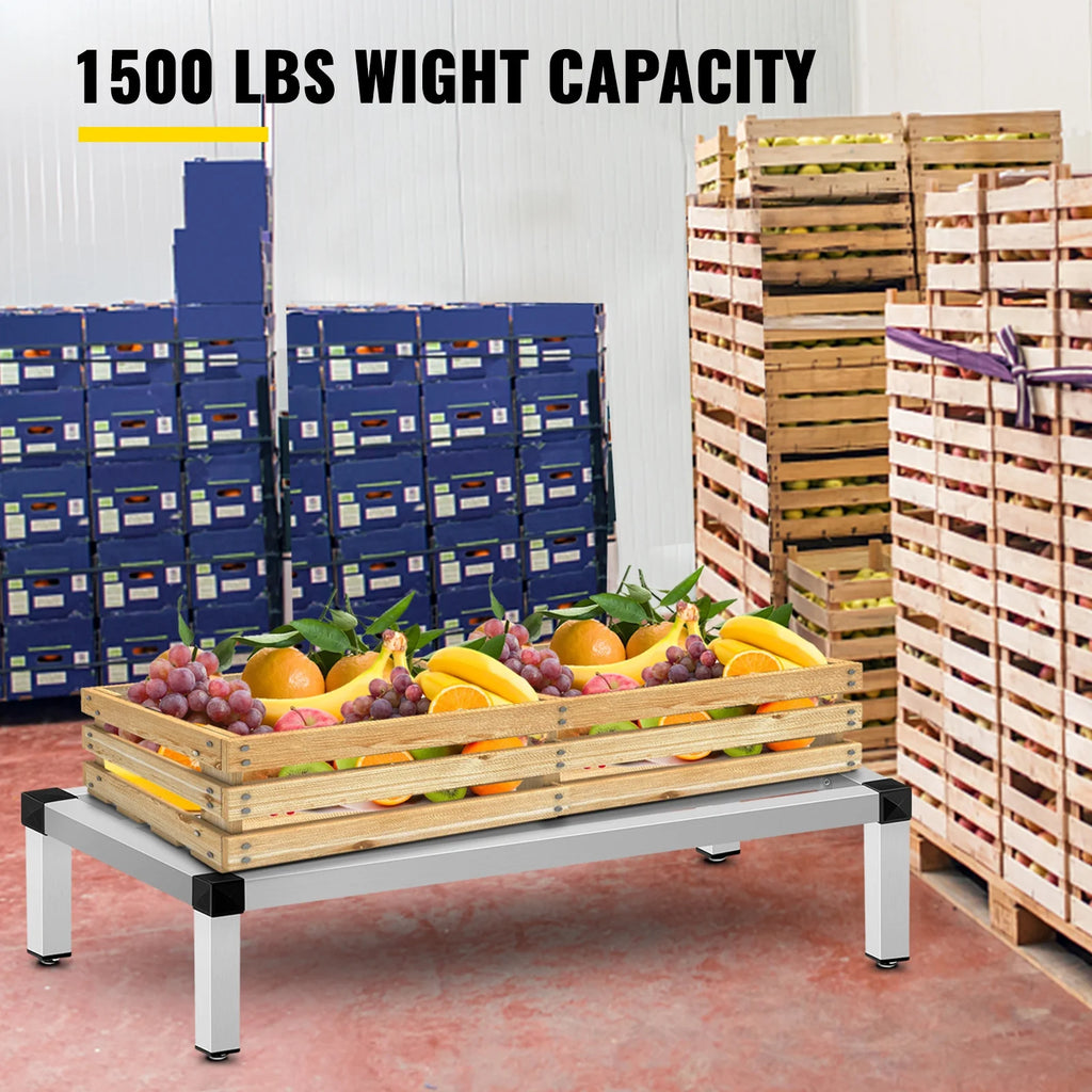 Aluminum Dunnage Rack, 48" x 20", 1500lbs Capacity Storage Rack O6871
