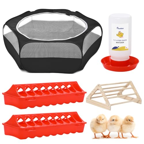 Small Animals Playpen, Waterproof Pet Cage Tent with Zippered Cover, Portable Outdoor Yard Fence with 3 Metal Rod, Green C96195