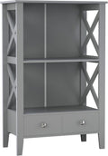 Grey Bathroom Storage Cabinet with 3 Shelves G615153