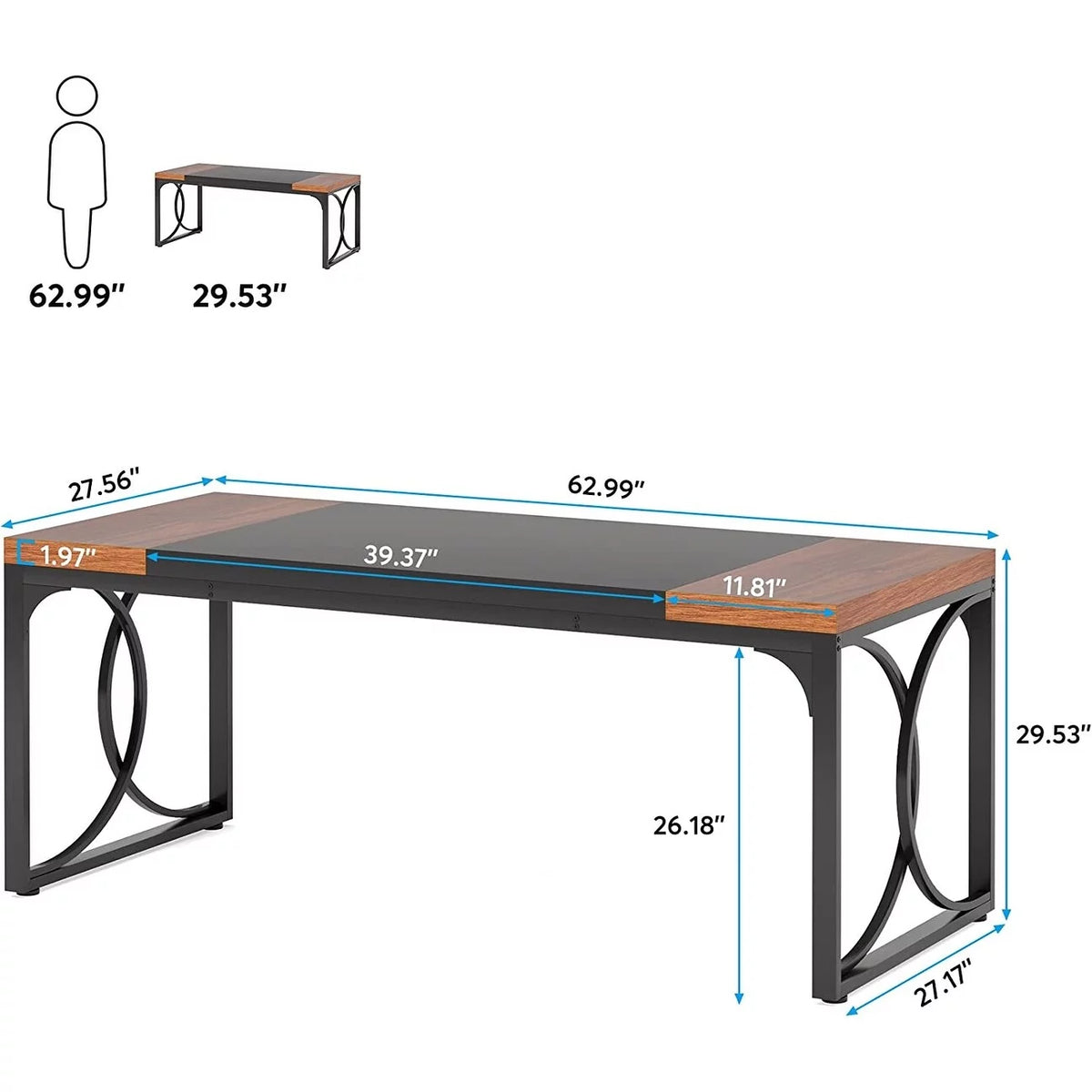 63" Executive Desk H170554