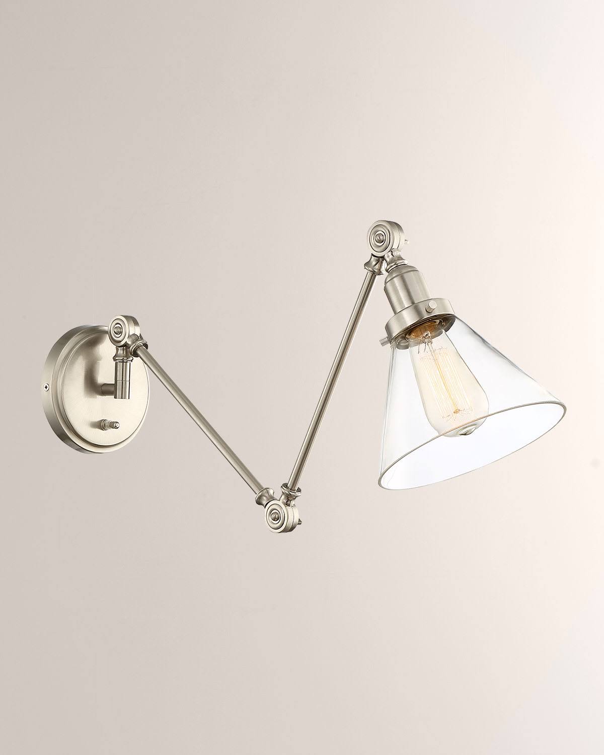 Satin Nickel Adjustable Sconce A9282