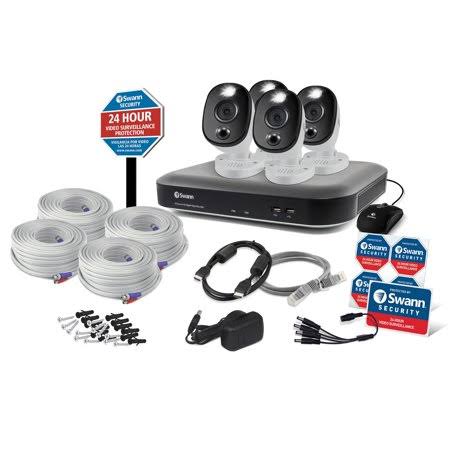 4 Camera 8 Channel 4K Ultra HD DVR Security System with 4 Bullet Cameras A3766