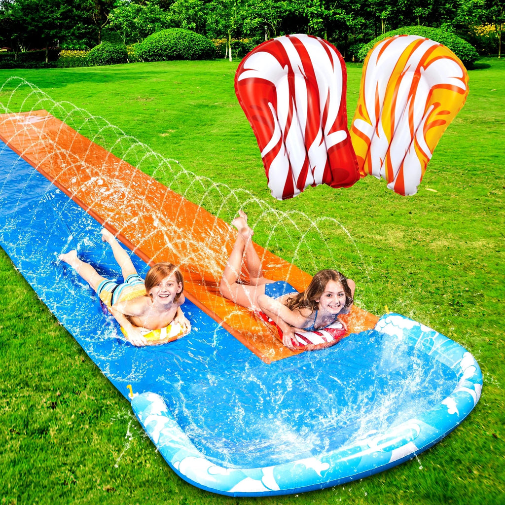 22.5ft Water Slides and 2 Bodyboards P640