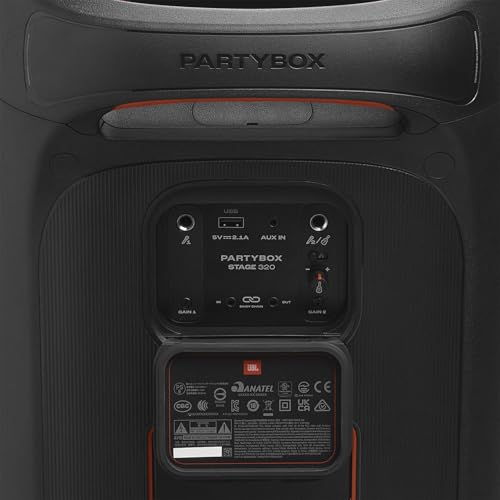 Portable Party Speaker with Telescopic Handle & Wheels (Black) B46591