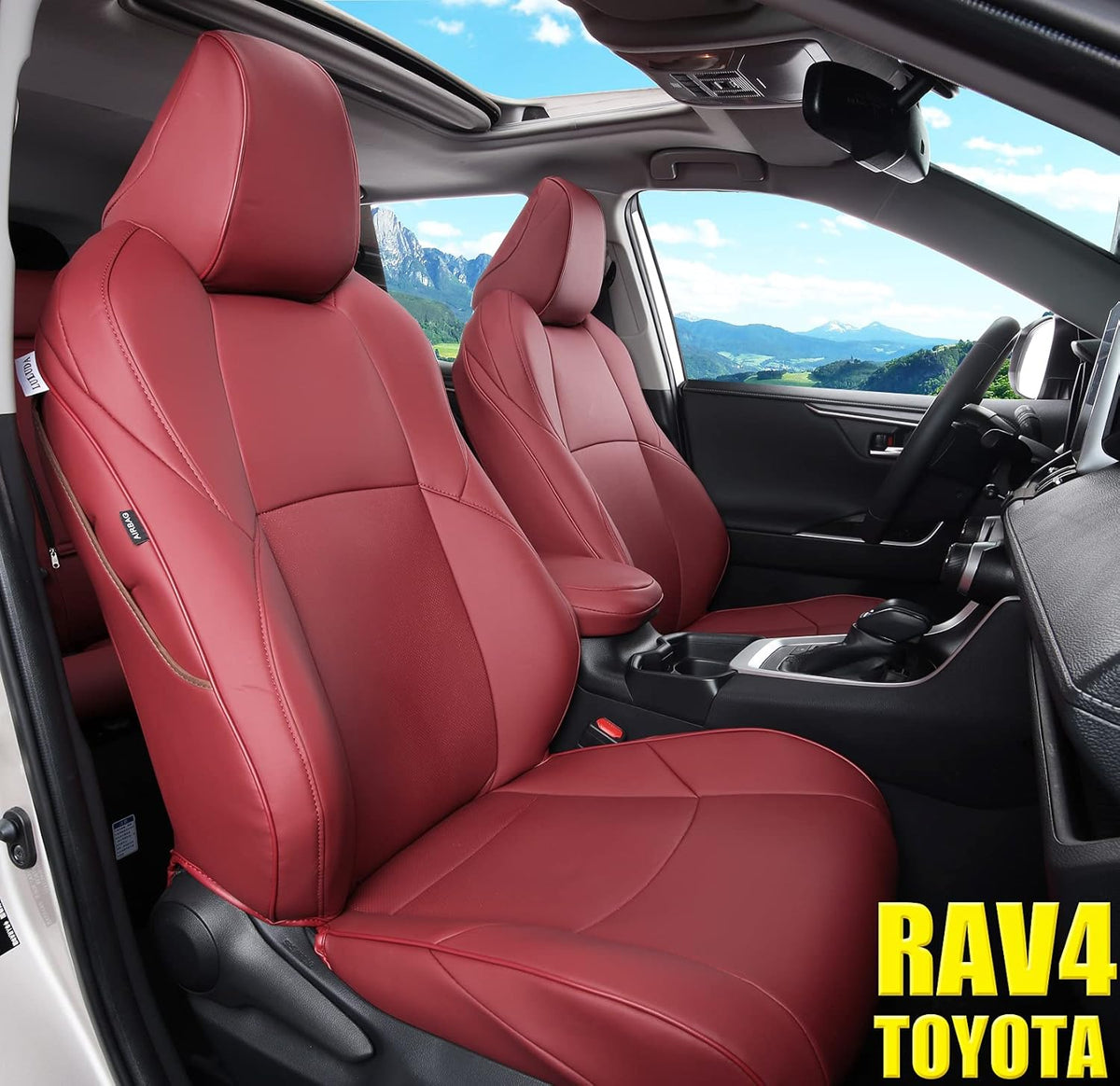 Waterproof Faux Leather Full Set Car Seat Covers L396374