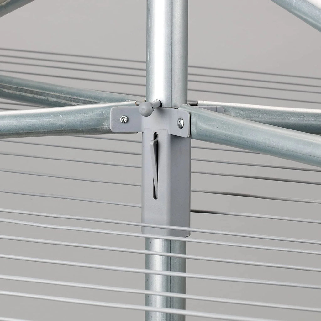 Rotary Outdoor Umbrella Drying Rack 30-Lines with 182 ft. Clothesline W7877