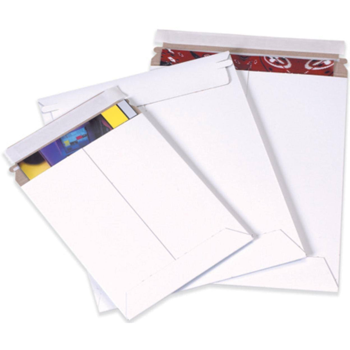 White Self-Seal Flat Mailers 100/Case T48737