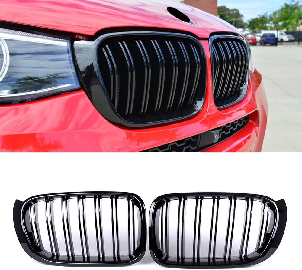 Gloss Black ABS Front Kidney Grille, 2-pc Set D156
