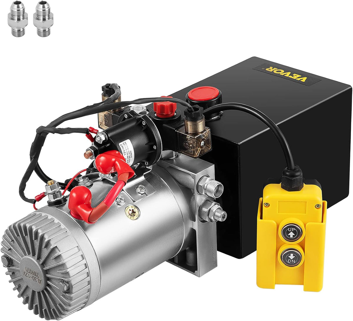 Hydraulic Power Unit 8 Quart Double Acting 12V DC Metal Oil Reservoir C207693