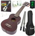 Beginner Soprano Ukulele Kit 21 inch with Gig Bag Tuner Strap String M659799