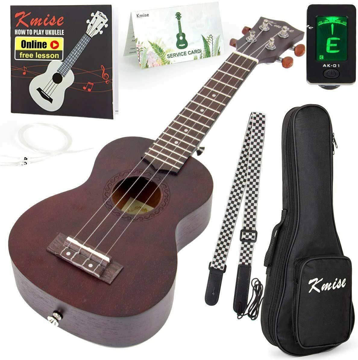 Beginner Soprano Ukulele Kit 21 inch with Gig Bag Tuner Strap String M659799
