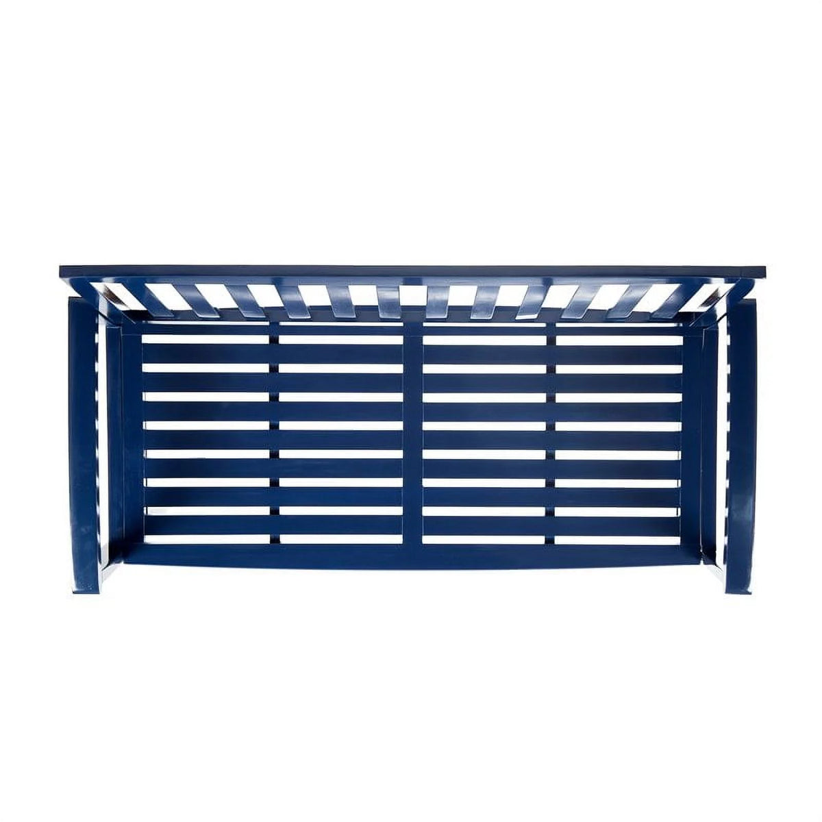 Navy Blue Acacia Wood Outdoor Bench U440816