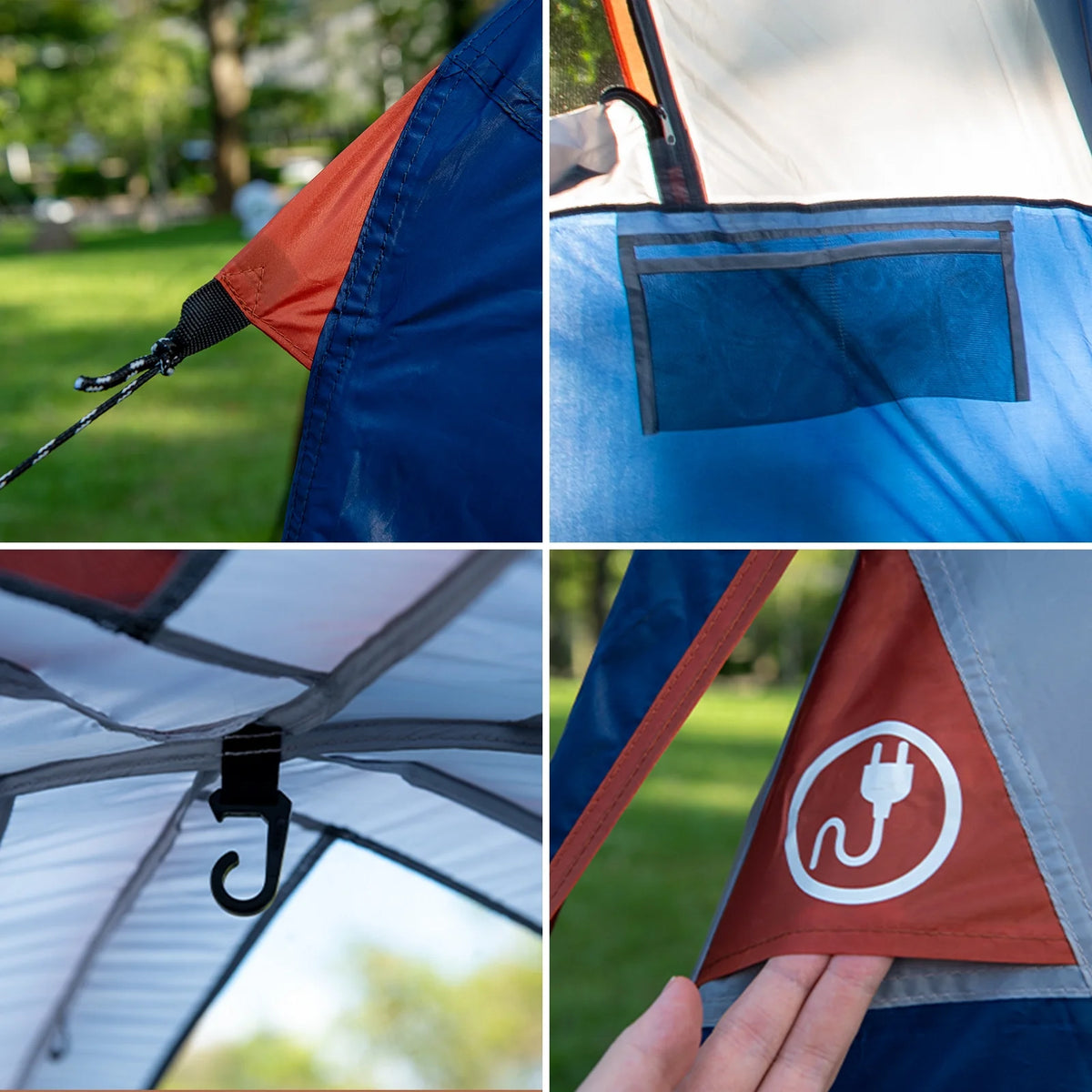 9 Person Waterproof Camping Tent Blue A710