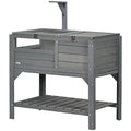 Gray Tortoise Enclosure with Shelf Storage L57784