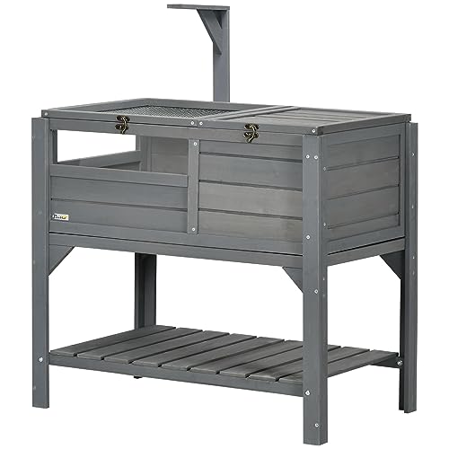 Gray Tortoise Enclosure with Shelf Storage L57784