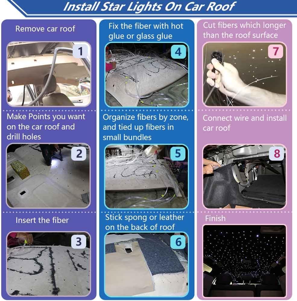 20W RGBW LED Starlight Headliner Light Kit with APP Remote F9999