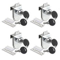 4Pack Zinc Alloy Double Glass Door Display Lock Cabinet Lock with 2 Alike Keys for 4.5-8mm Glass Door C149905