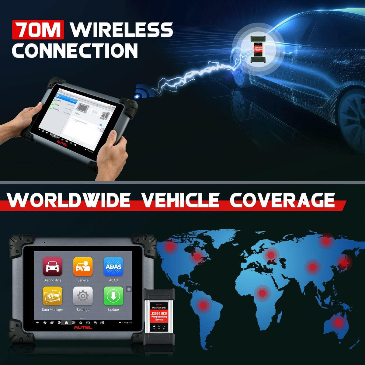Bi-Directional Diagnostic Scan Tool with ECU Programming V61018
