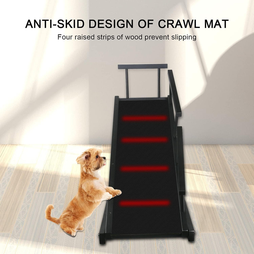 Adjustable Foldable Non-Slip Pet Ramp with Side Rails X912682