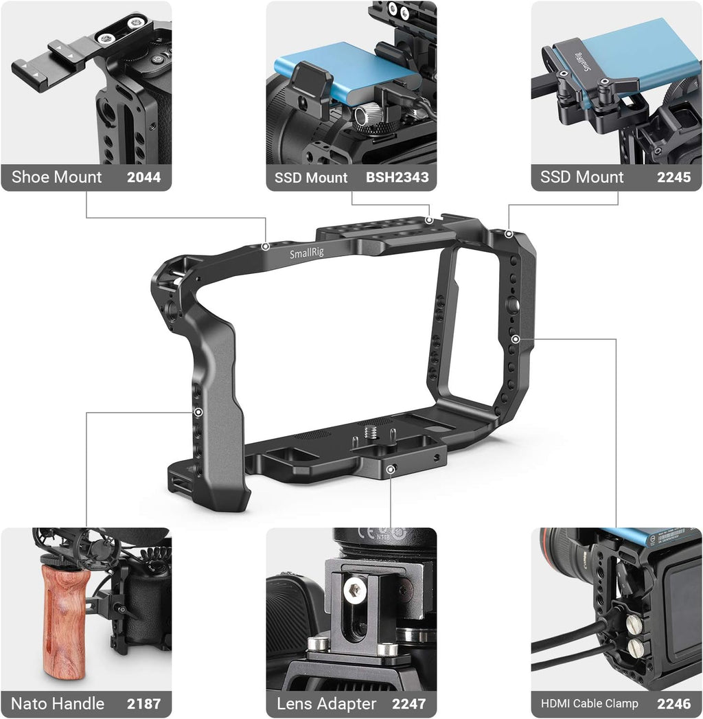 Camera Cage with Cold Shoe and NATO Rail A41129