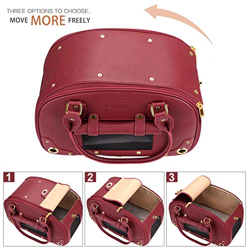 Bling Pink Waterproof Leather Pet Carrier Bag P870