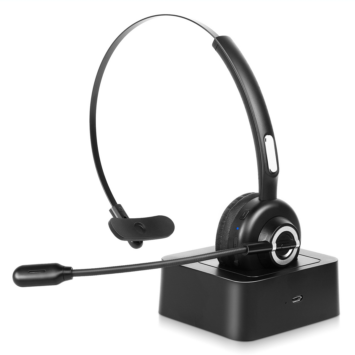 Wireless Bluetooth Headset with Microphone Charging Base W9955