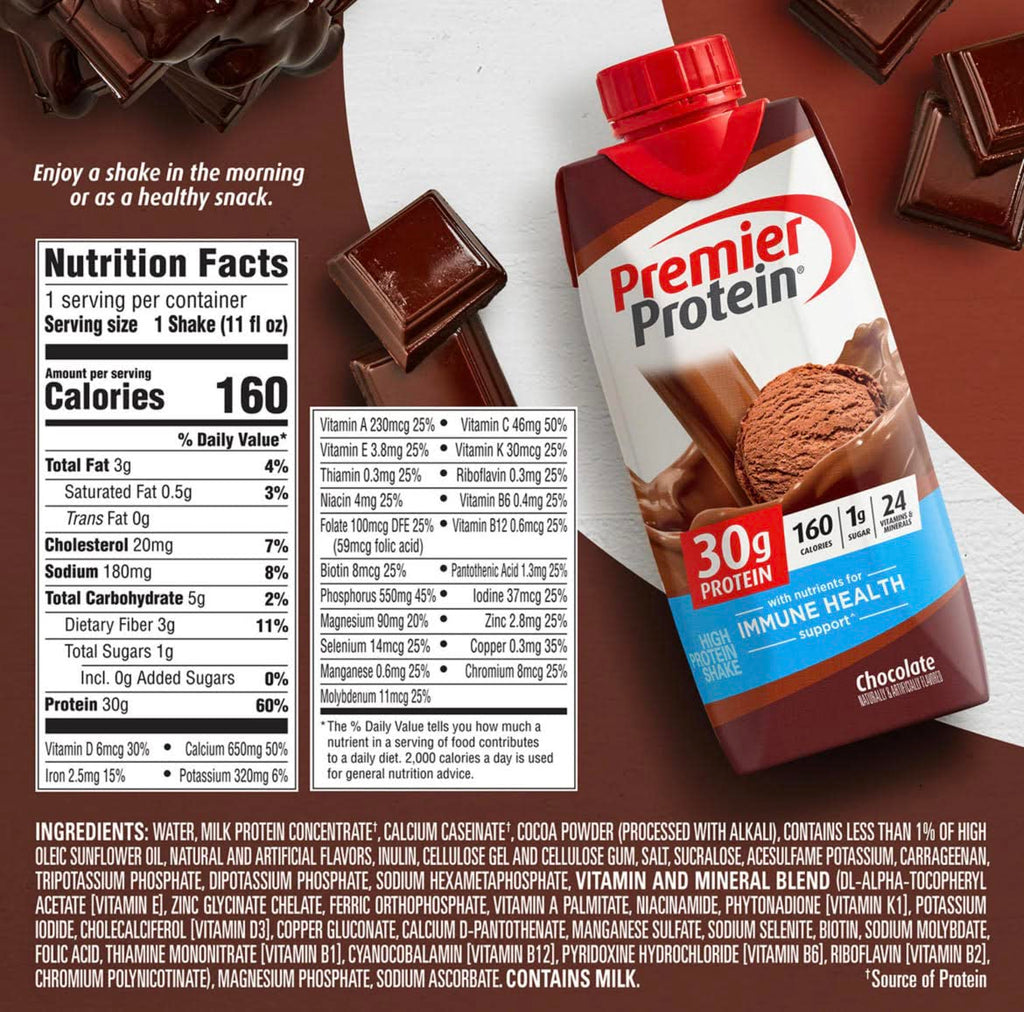 Strawberry Cream, Chocolate, and Vanilla Variety 11 Fl oz 12pk Protein Shake C98248