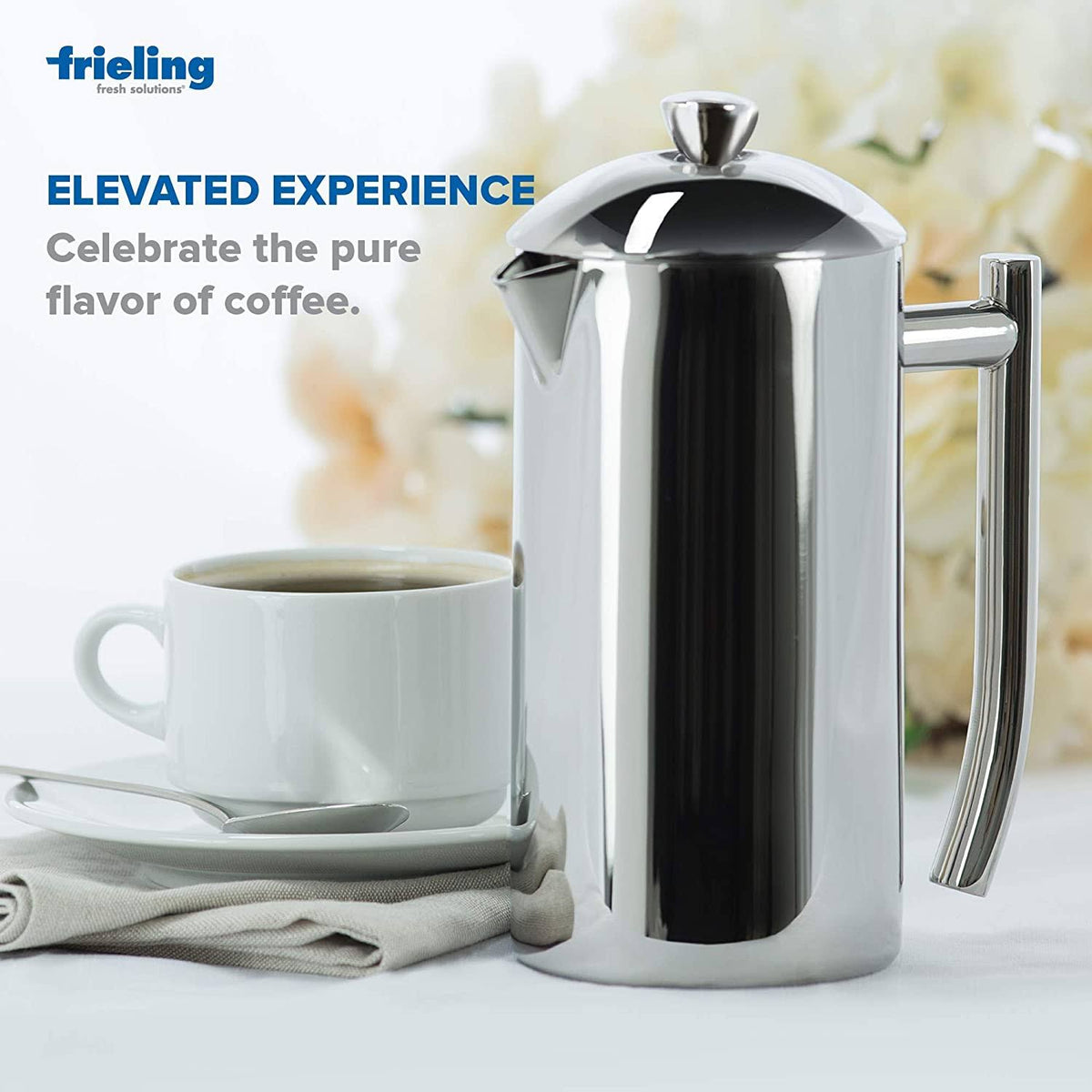 Double Wall Stainless Steel French Press Coffee Maker G113369