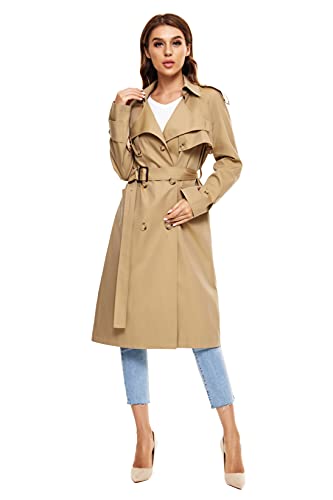 Double-breasted 100% Cotton Trench Coat V175