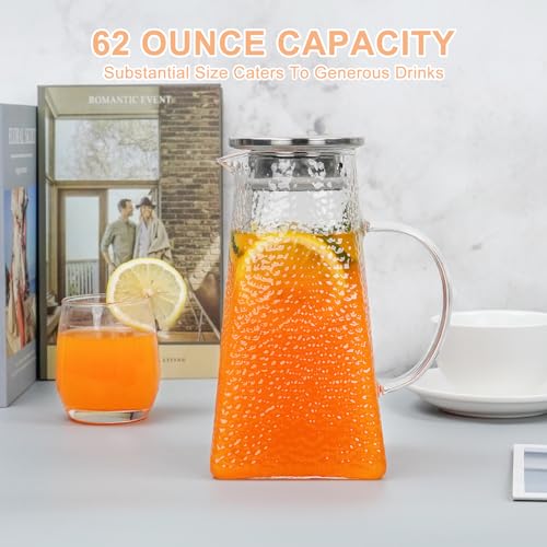105OZ Borosilicate Glass Pitcher with Lid K180