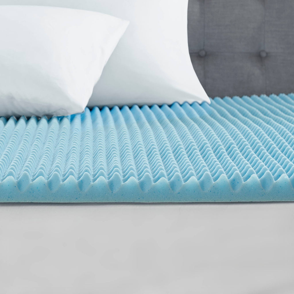 Blue California King Gel Memory Foam Topper U915