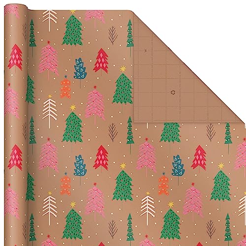Brown Kraft Christmas Wrapping Paper Rolls (Pack of 3: 90 sq. ft. ttl) A341210
