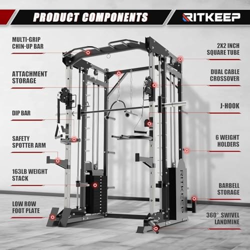 Smith Machine with 320lb Weight Stack W50222
