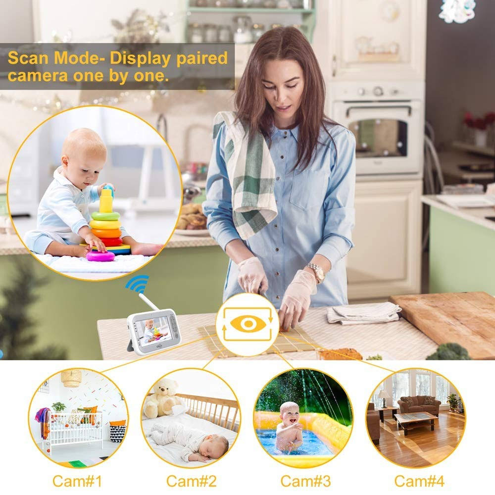 Video Baby Monitor with Two Cameras E936