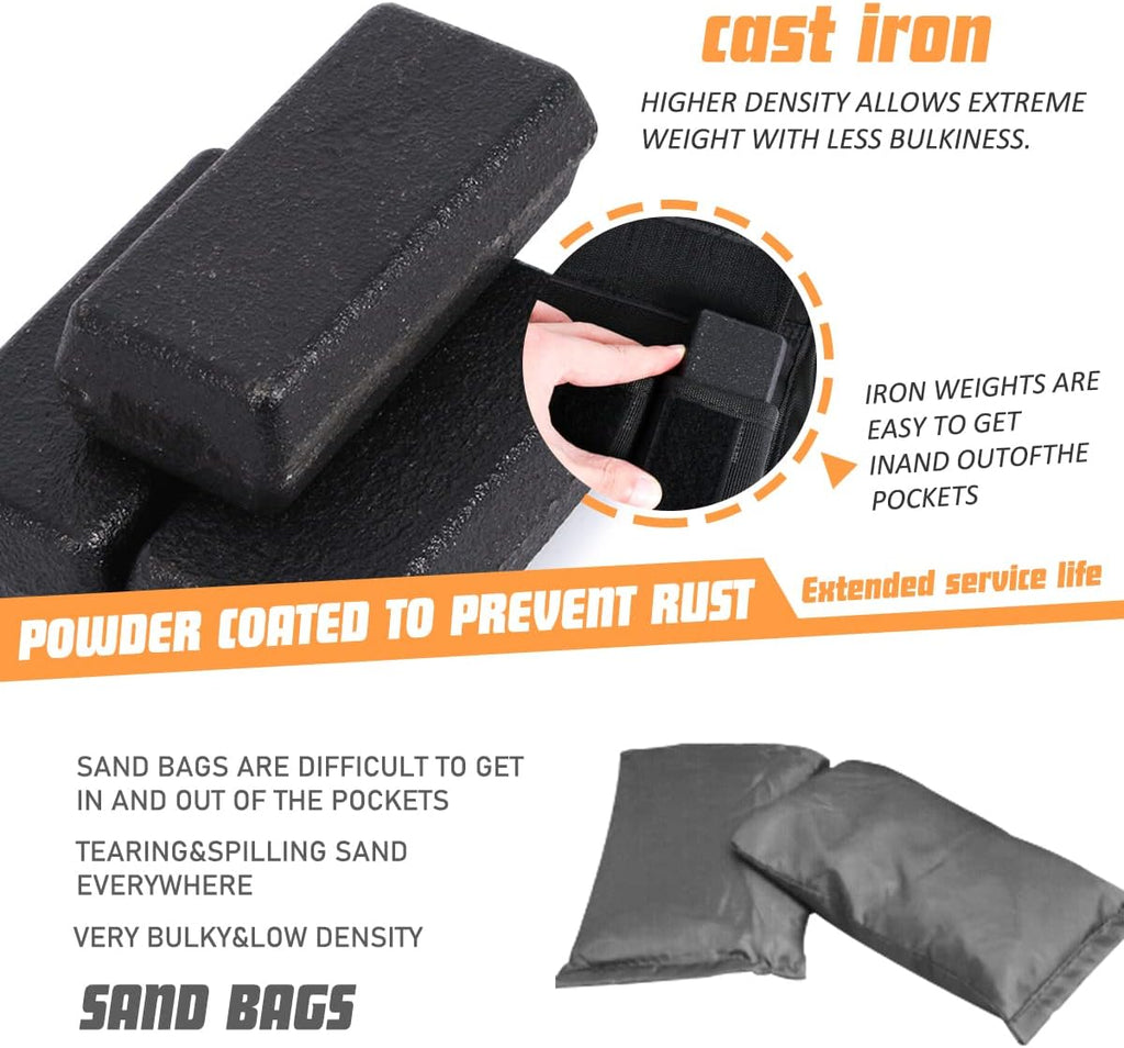Adjustable Weighted Vest 0-44lbs with Solid Bar Weights D224