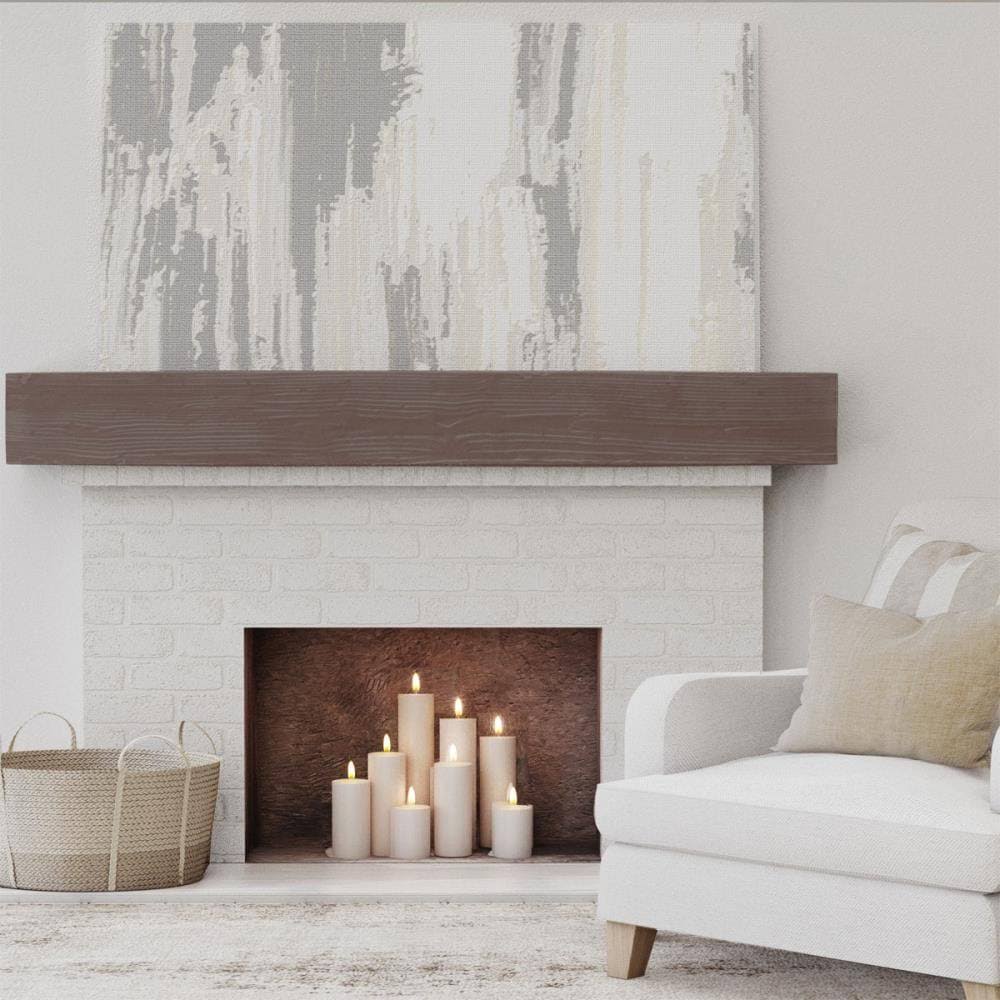 Sandblasted Faux Wood Fireplace Mantel A6114