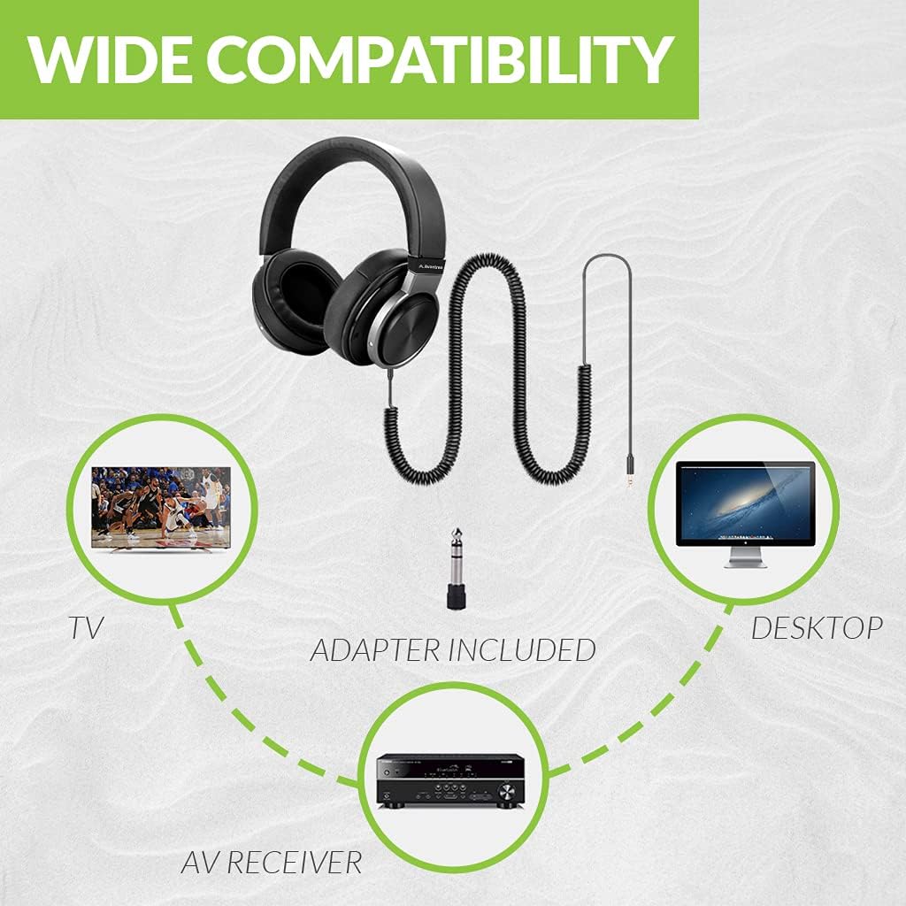 Extra Long Cord Over Ear Headphones Wired with 3.5mm AUX J215