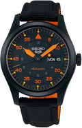 41-Hour Power Reserve Stainless Steel Watch with Black Nylon Strap and Blue Orange Dial H770058