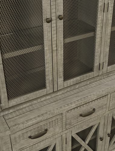 Rustic Distressed Pine Four Drawer Sideboard Buffet Server X31341