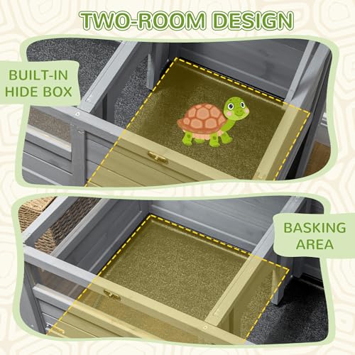 Gray Tortoise Enclosure with Shelf Storage L57784