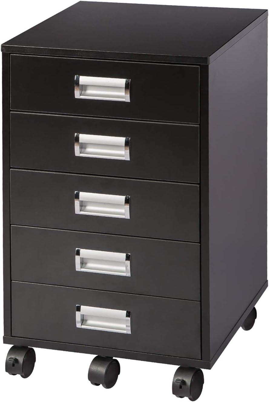 White 5 Drawer Mobile Cabinet G615