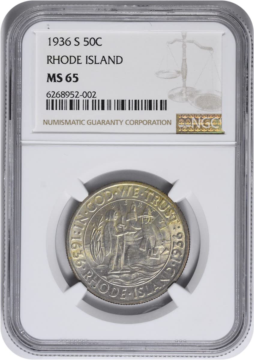 1936 S Rhode Island Commemorative Silver Half X208