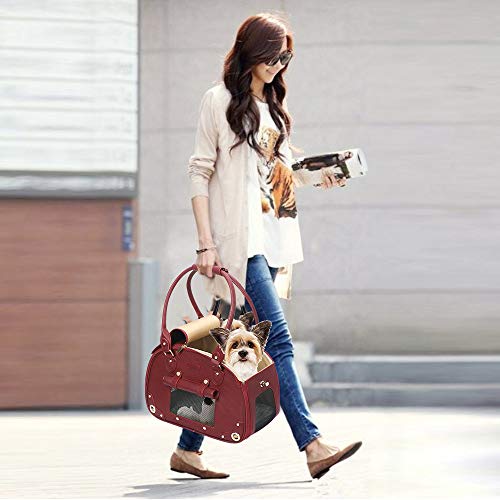 Bling Pink Waterproof Leather Pet Carrier Bag P870