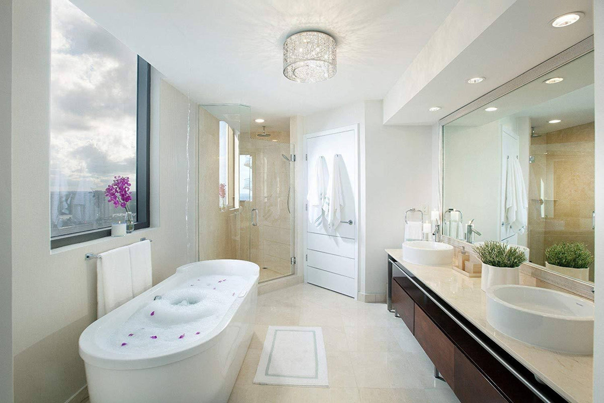 7-Light LED Flush Mount Polished Chrome P8600